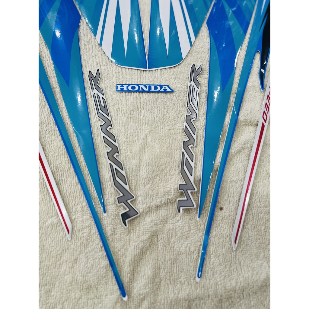 Bộ tem decal dán xe máy Honda Winner 150 màu xanh dương zin thái siêu đẹp