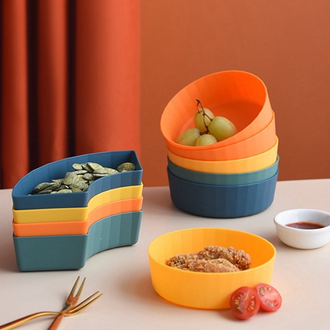 1 Đĩa Nhựa Nhỏ Đựng Thức Ăn Vặt / Trái Cây / Bánh / Tráng Miệng