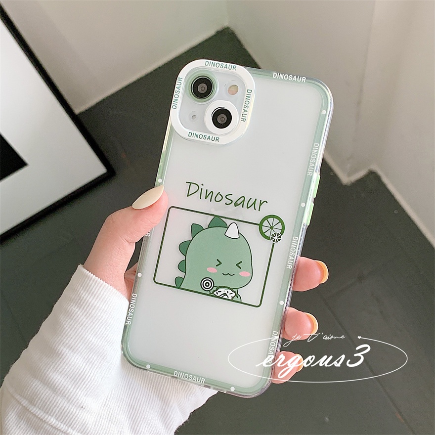 Ốp Điện Thoại Mềm Hình Khủng Long Dễ Thương Cho iPhone 13 12 11 Pro Max SE2020 X XR Xs Max 7 8 6 6s Plus