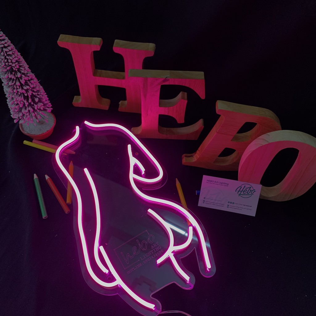 Đèn Neon Sign Trang Trí thiếu nữ Sexy | Decor phòng ngủ | Đèn ngủ để bàn | Quà Tặng Cực Chất - HEBO Art Lighting