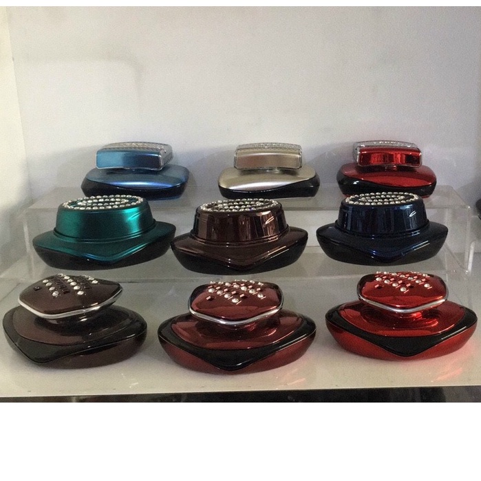 Nước Hoa Ô Tô Đính Đá Car Perfume - Mùi Thơm Mát, Nước Hoa Trang Trí Taplo Xe Hơi Cao Cấp - Mẫu Nắp Oval