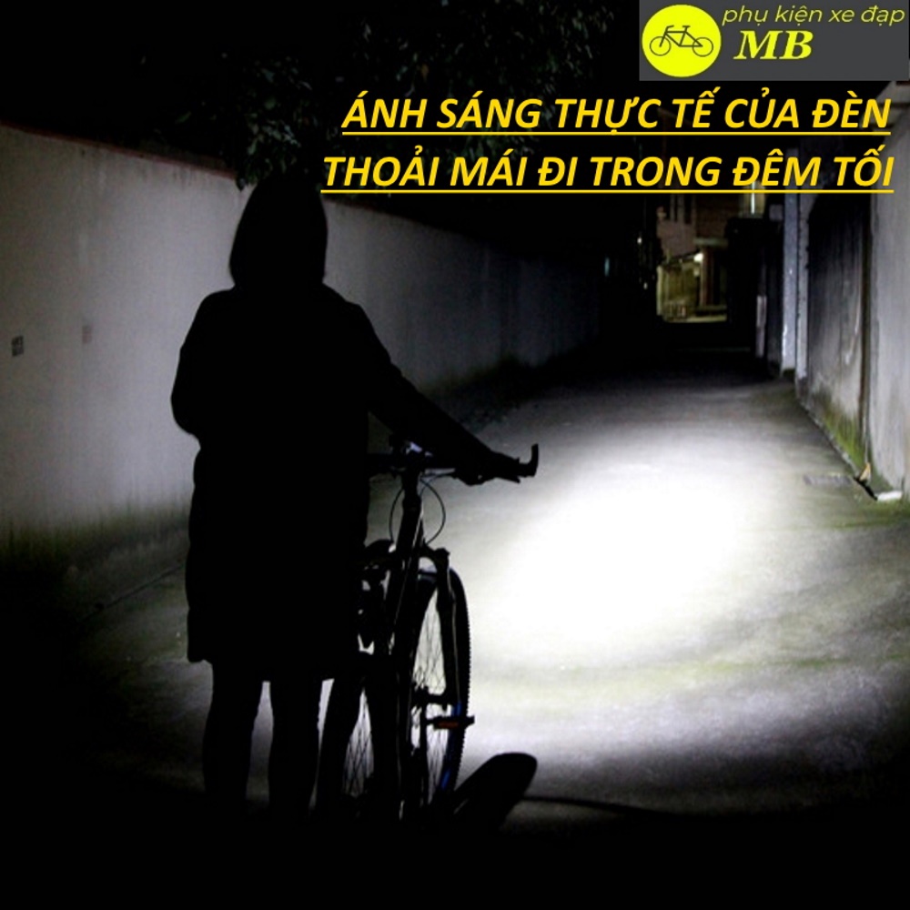 Đèn xe đạp có còi siêu sáng cảm ứng đèn led xe đạp thể thao 2in1 sạc USB AS0909
