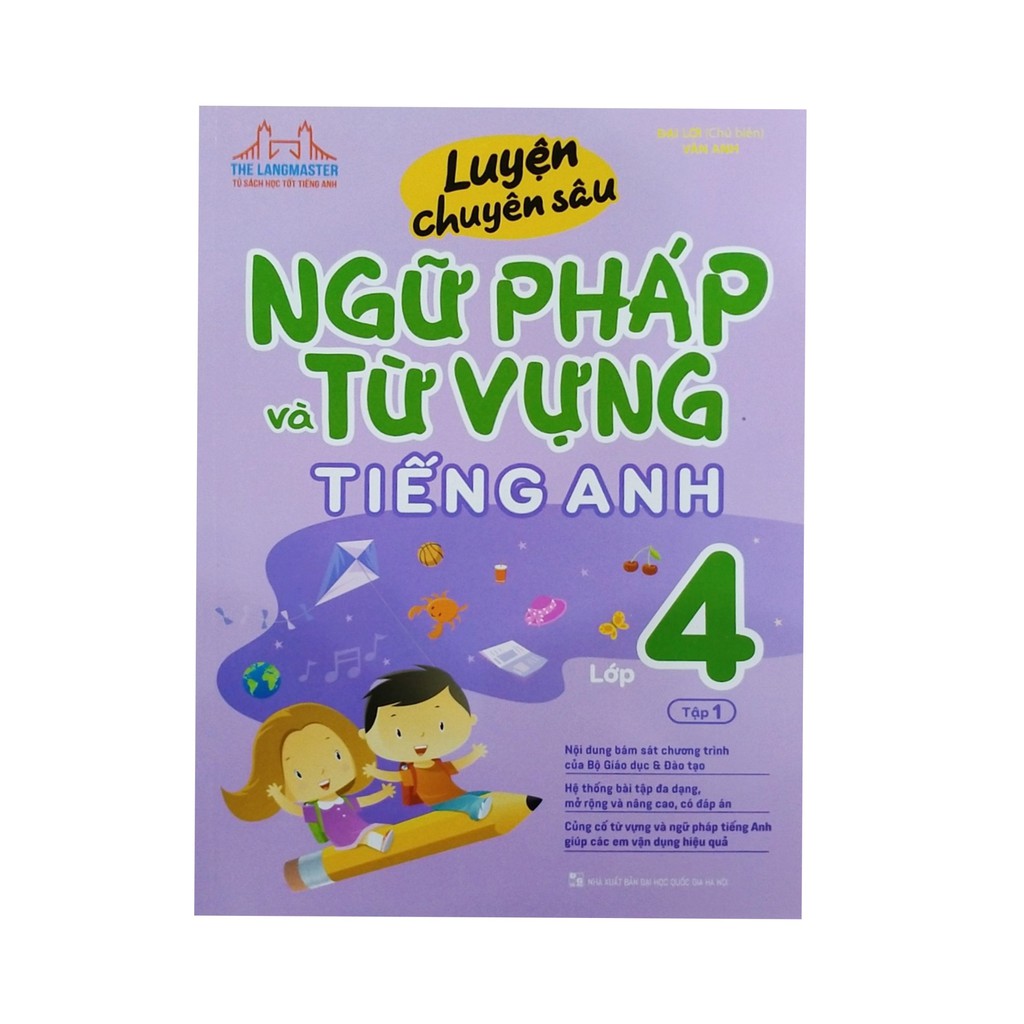 Sách - The langmaster Luyện chuyên sâu ngữ pháp và từ vựng tiếng anh lớp 4