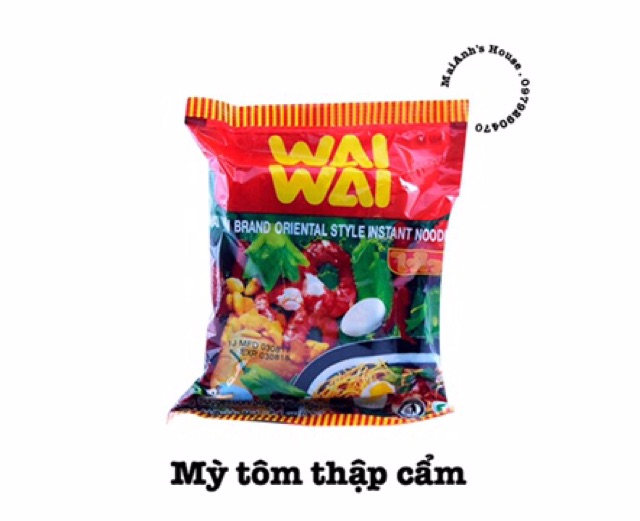 Mỳ ăn liền WaiWai Thái Lan dạng gói 60gram - top 10 mỳ ngon nhất thế giới
