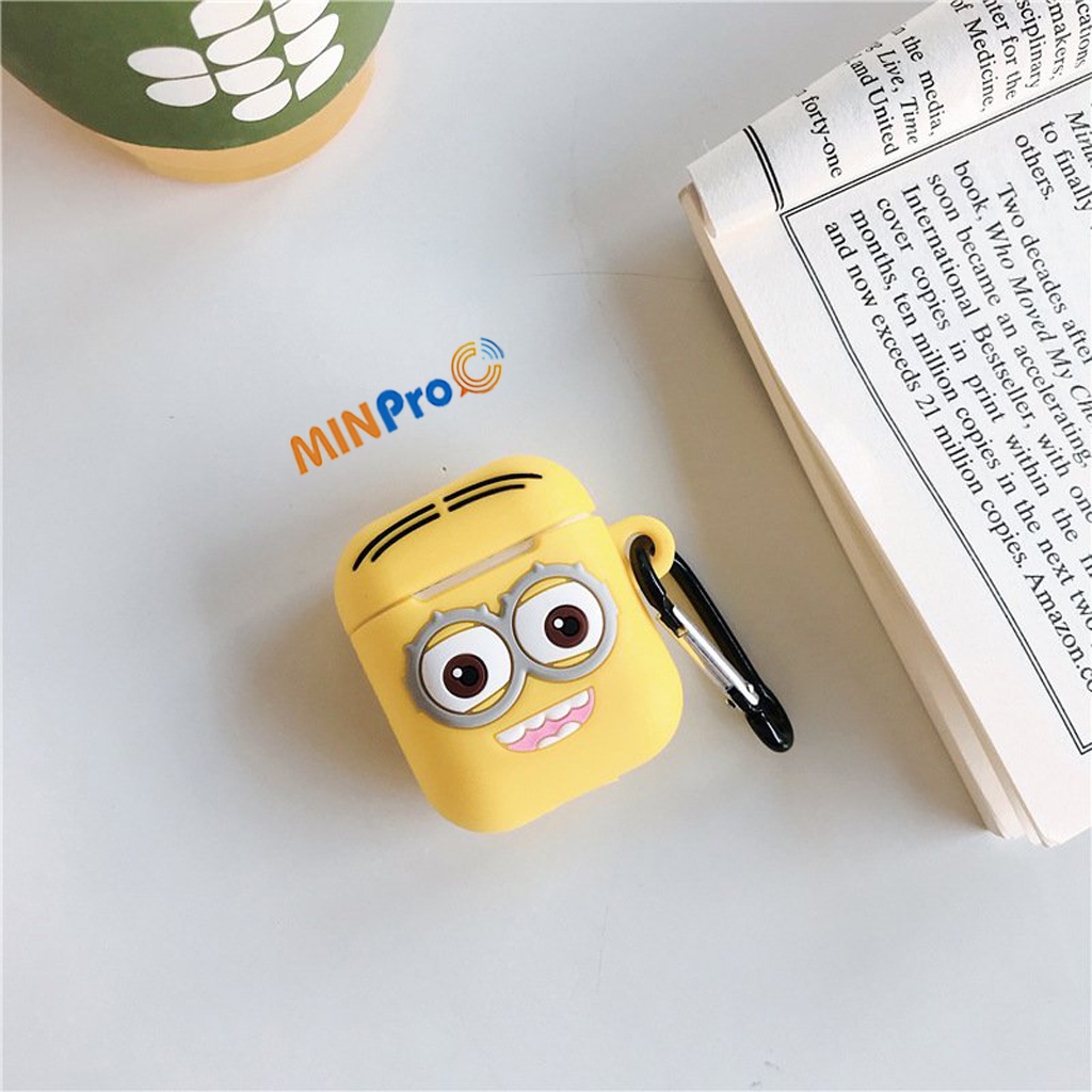 Vỏ ốp case bảo vệ bao đựng tai nghe không dây bluetooth MINPRO 1/2/Pro/i12/i9/i7/i12 hình thú nhiều mẫu dễ thương