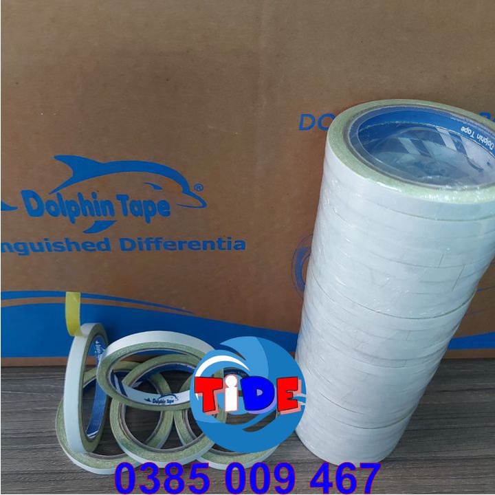 Băng dính 2 mặt dầu vàng thêu bản rộng 10mm – Dùng trong công tác VPP, dán hồ sơ, bao thư, bưu thiếp...