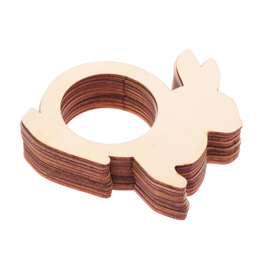 Set 10 Vòng Giữ Khăn Ăn Bằng Gỗ Dùng Cho Nhà Bếp / Quán Bar / Tiệc Cưới DIY