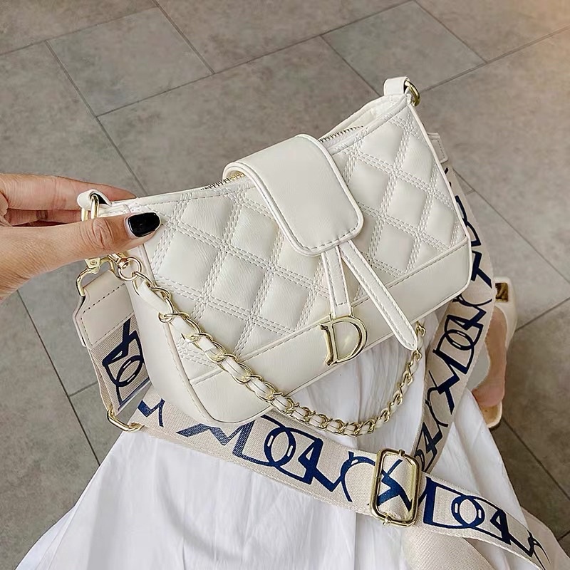 Túi Xách Nữ Túi Kẹp Nách Treo Chữ D Vừa Đeo Chéo Đeo Vai Sang Chảnh