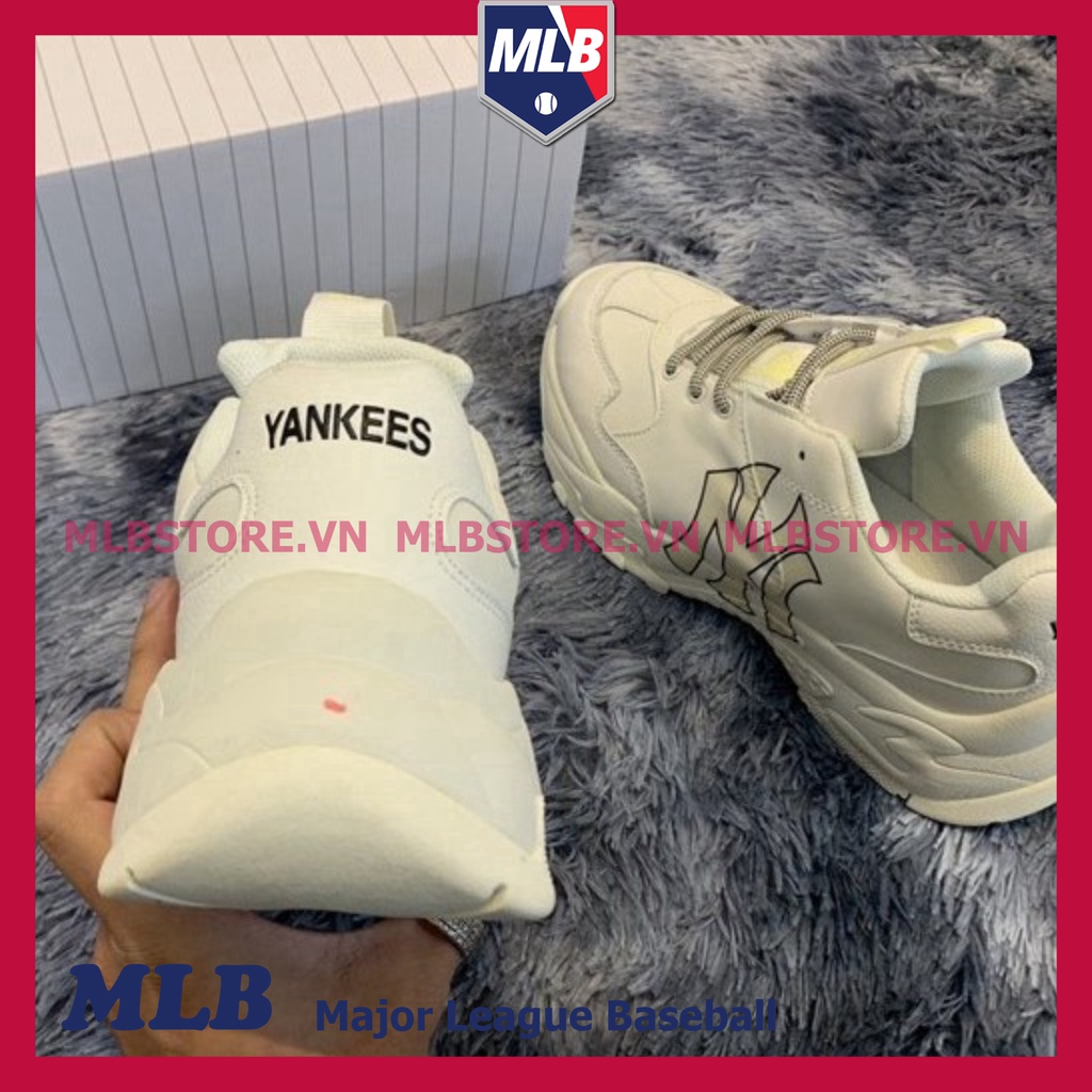 Giày MLB NY Nam Nữ, Giày NY Vàng Thể Thao Sneaker Đế 2 Lớp Tăng Chiều Cao Full Box | BigBuy360 - bigbuy360.vn