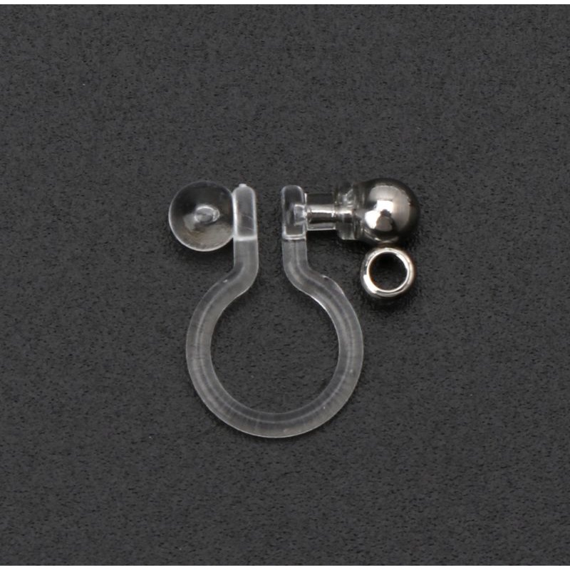 Set 10 Khuyên Tai Nhựa Trong Suốt Hình Chữ U Không Gây Dị Ứng