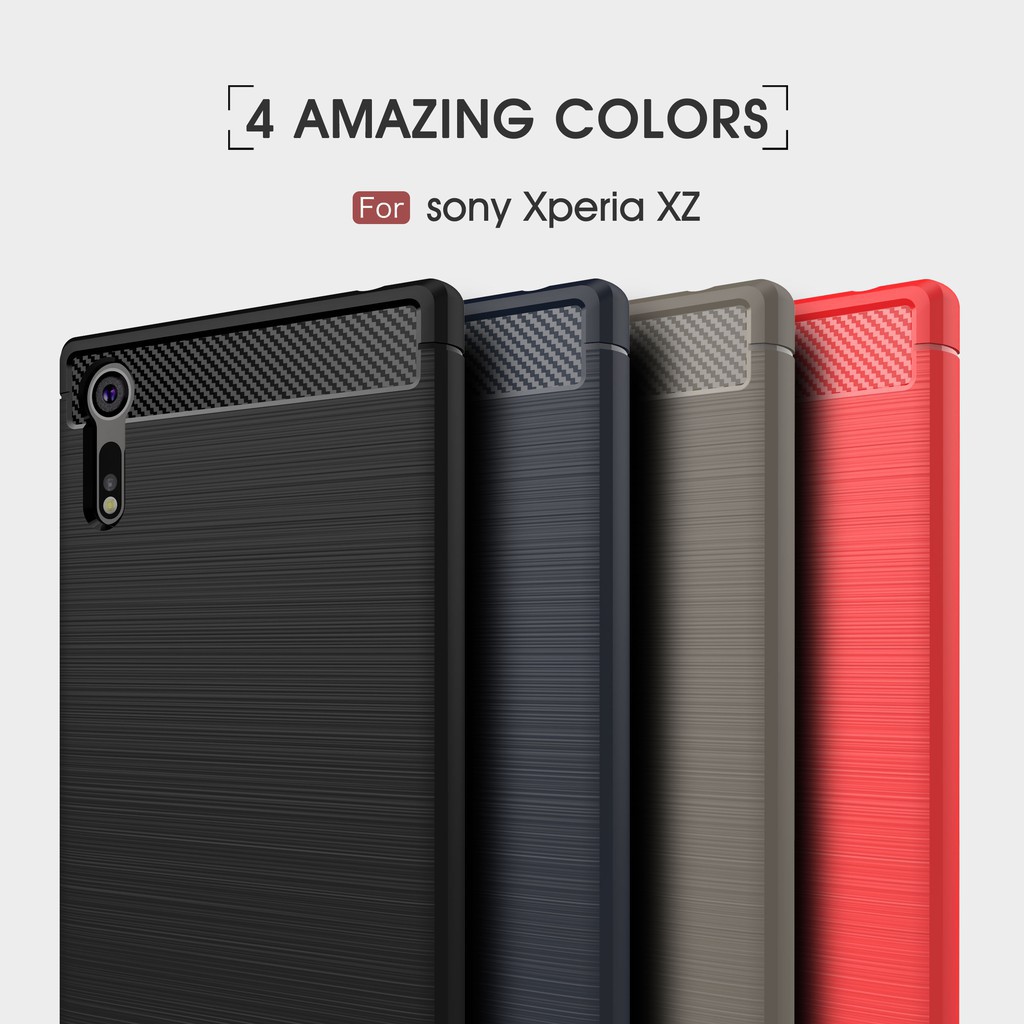 Ốp lưng điện thoại Carbon Fiber mềm dành cho Sony Xperia XZ/XZs