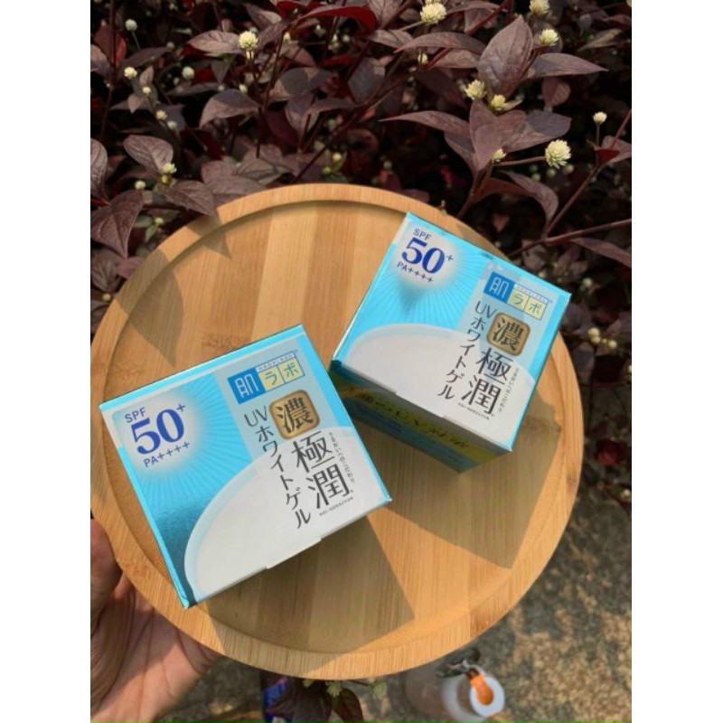Kem Dưỡng Hadalabo 7 in 1 UV White Gel SPF 50+  Nhật Bản Dưỡng Ẩm Dưỡng Da Chống Nắng Thay Thế 7 Bước Trang Điểm .
