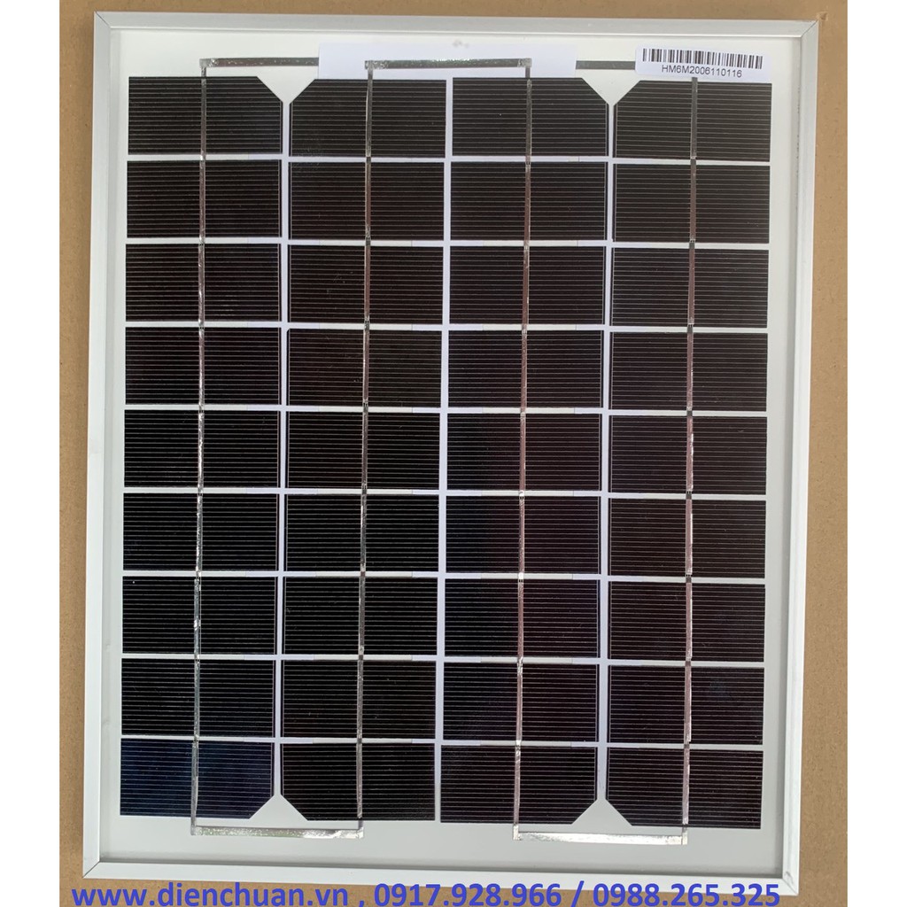 Tấm pin năng lượng mặt trời Mono 6W 18V