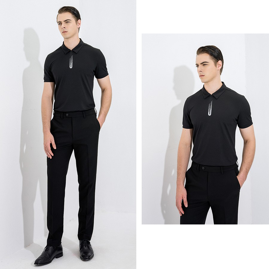 Áo polo nam Biluxury thun cổ bẻ bodyfit vừa người tôn dáng vải mềm mịn lịch lãm 4APCT018DEN
