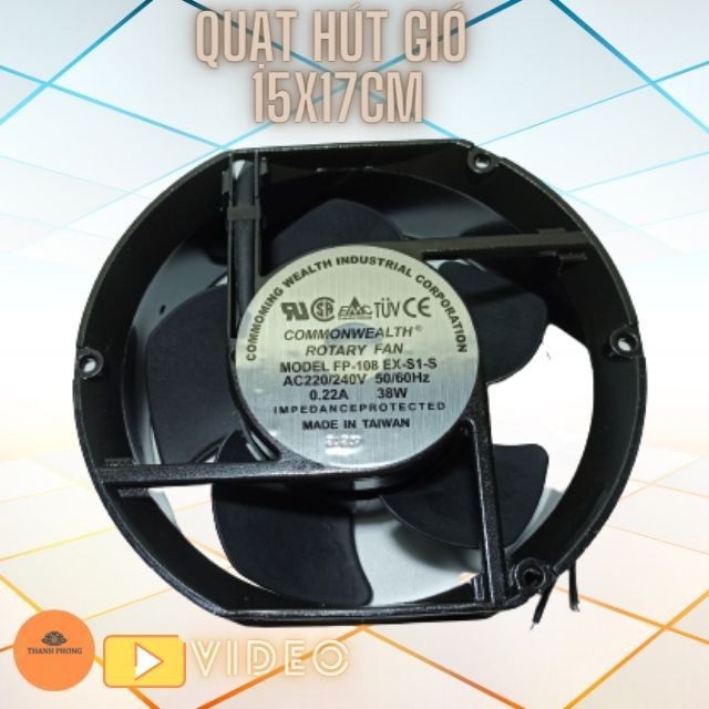 Quạt Hút Gió 15x17cm ROTARY FAN 220V , Tròn 15x17x5 Thông Gió Hút Mùi Tản Nhiệt | BigBuy360 - bigbuy360.vn