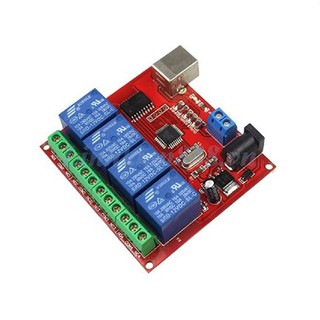 Module Điều Khiển Relay 4 Kênh 12V Kết Nối Máy Tính Qua Cổng USB Kiểu B