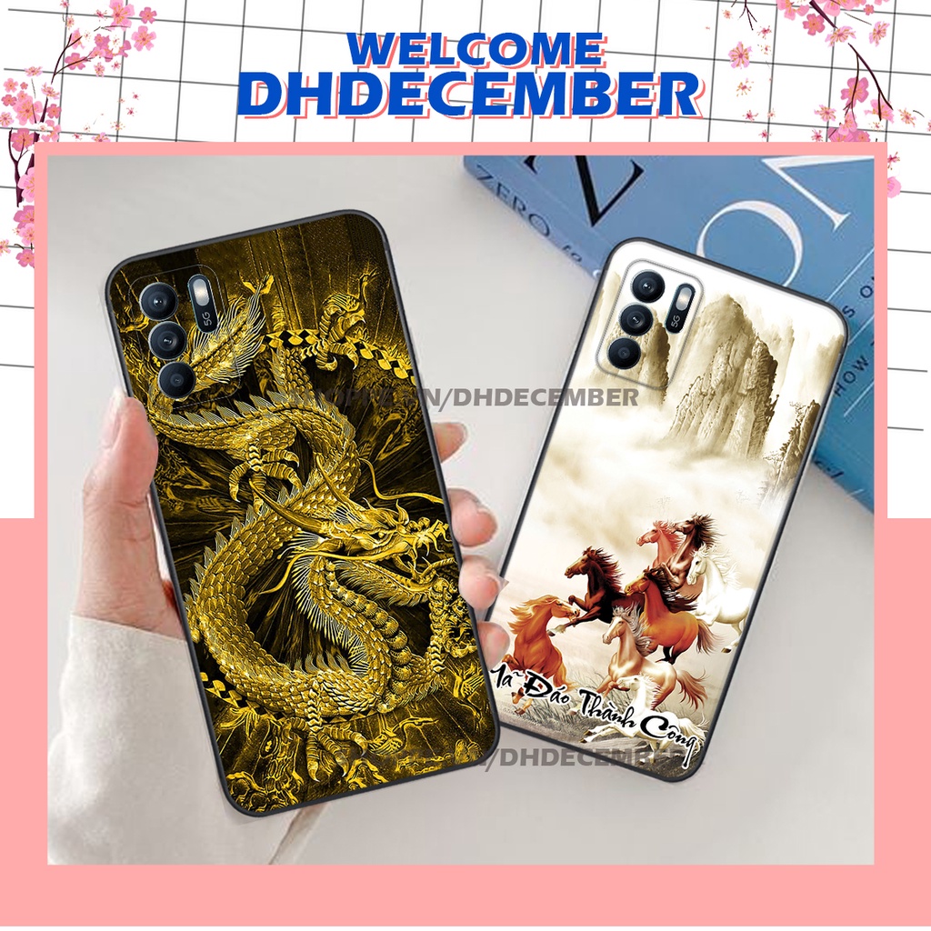 Ốp lưng Oppo RENO 6Z 5G in hình thư pháp tâm an vạn sự an ,mã đáo thành công SIÊU CHẤT
