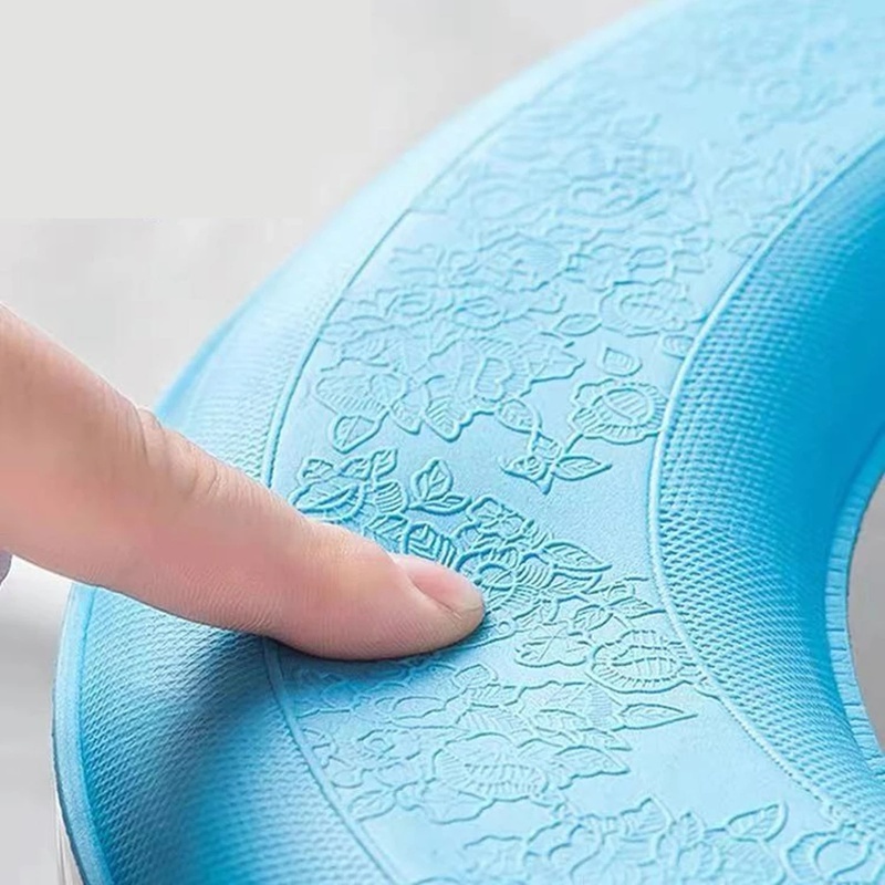 Miếng Lót Bồn Cầu Bằng EVA Mềm Màu Trơn Chống Thấm Nước Có Thể Giặt Sạch Dùng Trang Trí Nhà Tắm