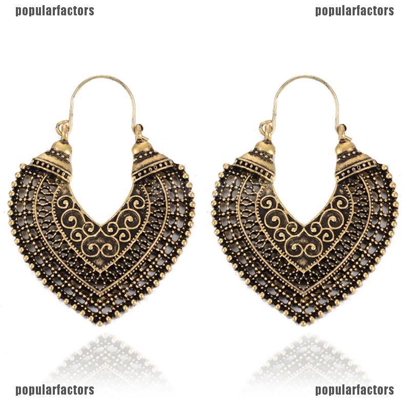 Đôi Bông Tai Dáng Rơi Họa Tiết Trái Tim Đính Đá Thời Trang Cho Nữ