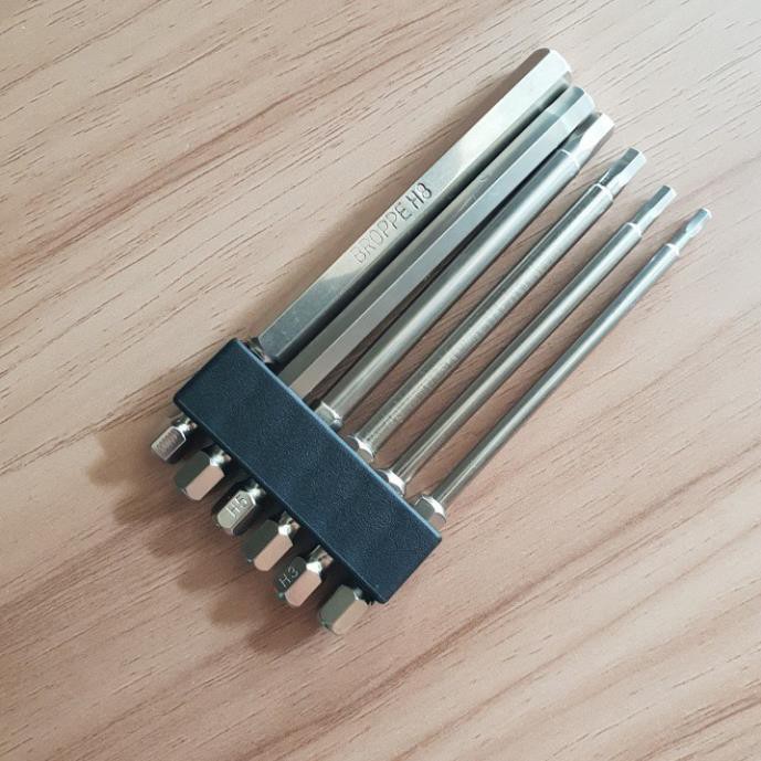 Bộ 6 đầu lục giác dài 100mm dành cho khoan, máy bắn vít