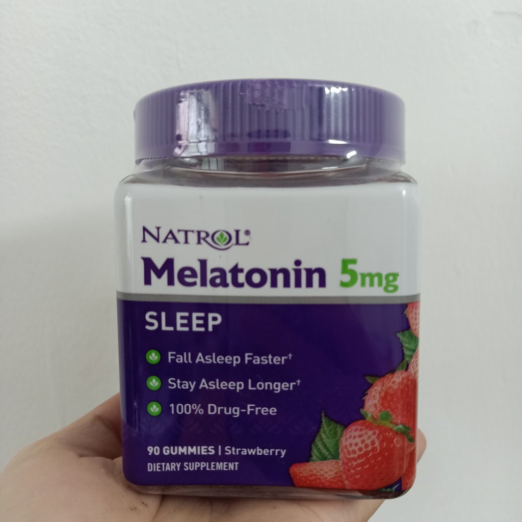 Kẹo Dẻo Ngủ Ngon Melatonin Natrol Gummies 5mg 90 viên của Mỹ