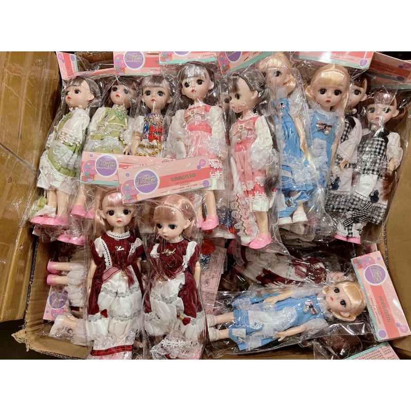 Búp bê mắt đá có khớp 30cm đầm siêu dễ thương cho bé gái