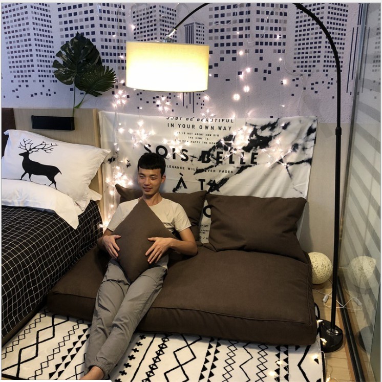 Sofa Lazy Siêu Tiện Ích 2 Trong 1- Ghế beanbag sofa lazy vừa ngồi tiếp khách, vừa nằm ngủ được, bao gồm hạt đậu bean.