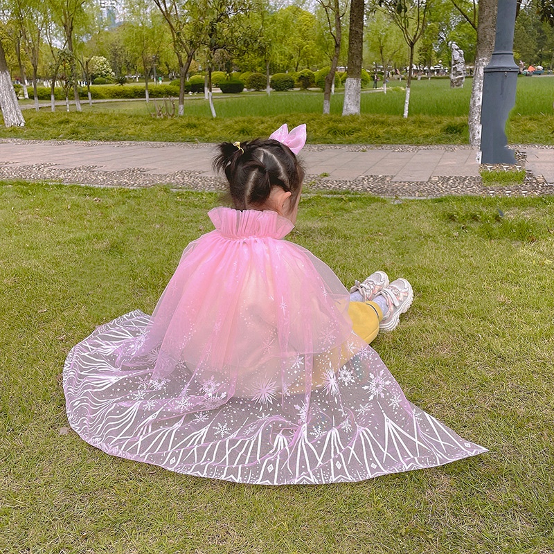 Áo choàng công chúa Elsa Frozen cho bé gái mẫu hot năm 2023 siêu dễ thương