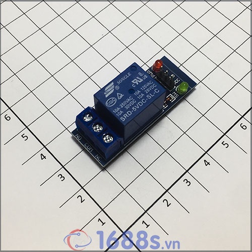 Module 1 Relay Kích Mức Thấp 5V - 12V - 1688s.vn