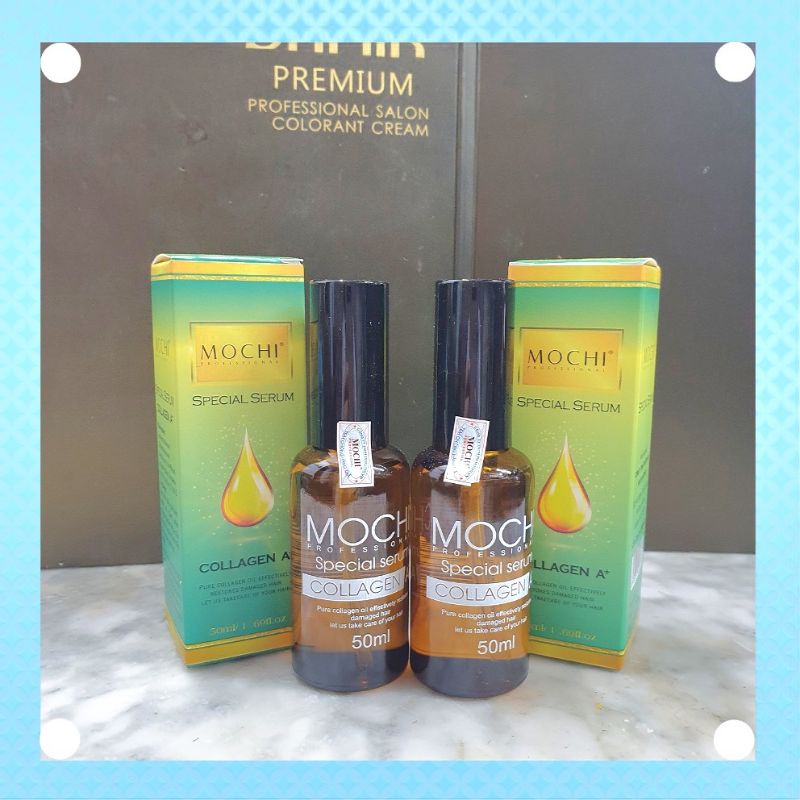 Tinh dầu dưỡng tóc mềm mượt hết xơ rối hư tổn Mochi - Collagen A+ 50ml hàng chính hãng. Dưỡng tóc bóng mượt chuẩn salon