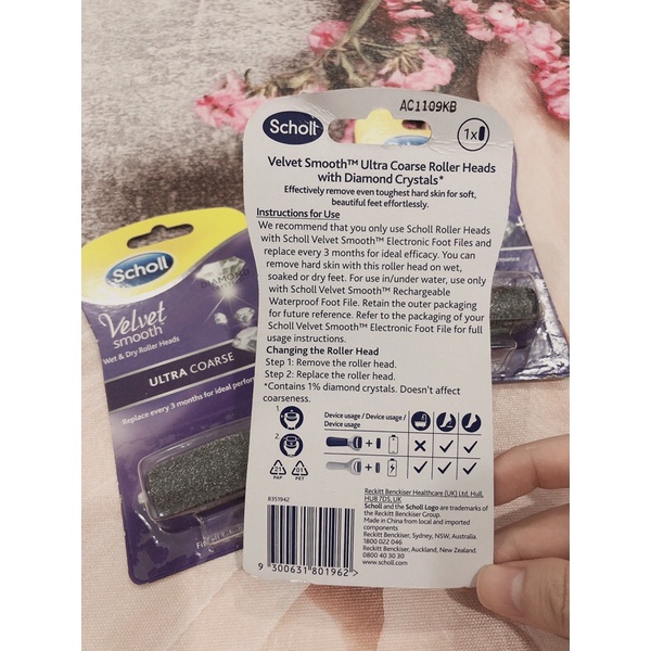 Con lăn thay thế máy chà chân Scholl Velvet Smooth