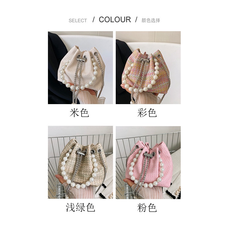 Túi Đeo JASMIN NOIR Chéo  Đính Ngọc Trai Phong Cách Boho Thời Trang Cho Nữ