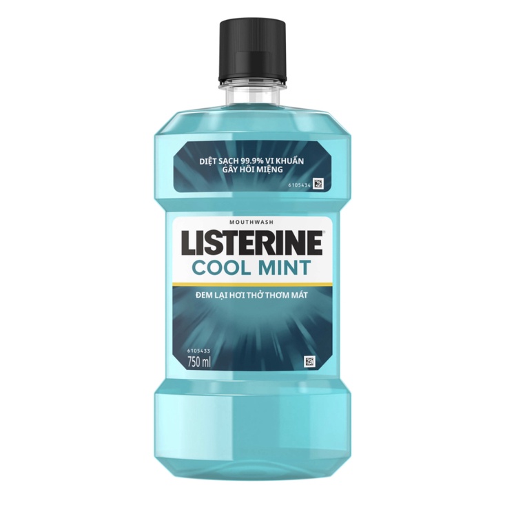 Nước súc miệng diệt khuẩn giữ hơi thở thơm mát Listerine Cool Mint
