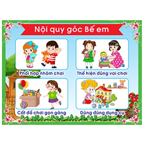 TRANH GÓC MẦM NON - NỘI QUY GÓC CHƠI