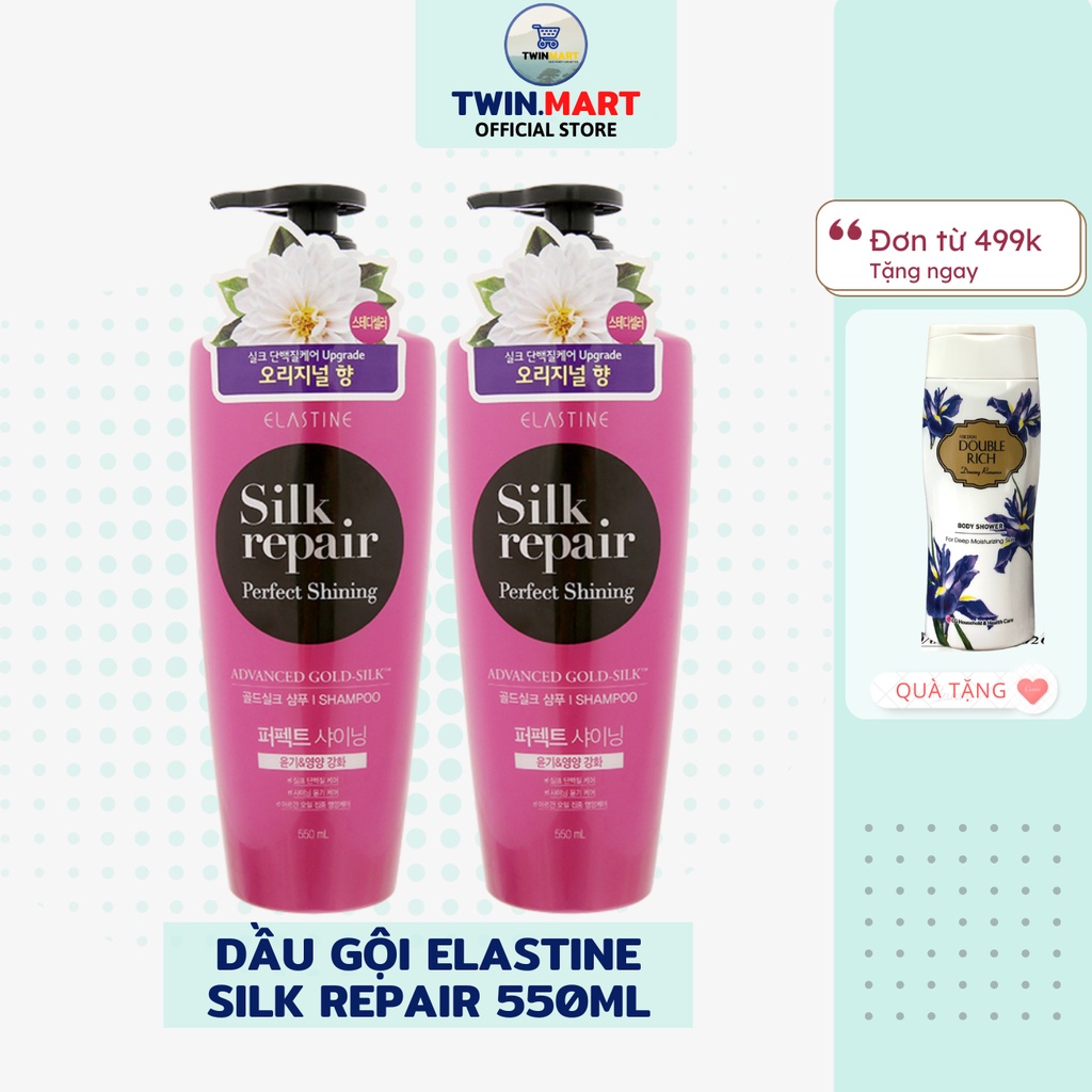 Dầu gội chăm sóc và nuôi dưỡng tóc Elastine Silk Repair Perfect Shining 550ml nhập Hàn Quốc