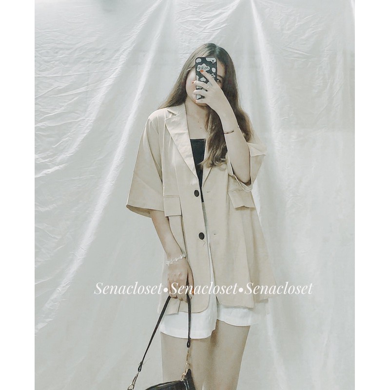 Áo Blazer tay lỡ 1 lớp Ulzzang ( Ảnh thật/Video) | BigBuy360 - bigbuy360.vn