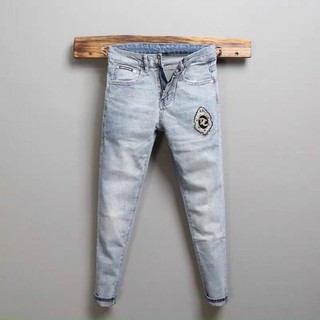 Quần jean nam thêu logo cao cấp, chất denim co dãn tốt, full team mác, hàng chuẫn shop(ảnh thật shop chụp) kv13