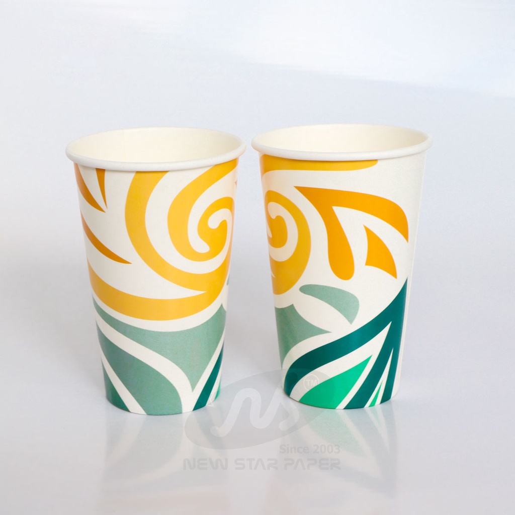 Ly giấy 16oz~472ml - Lốc 50 ly giấy có họa tiết