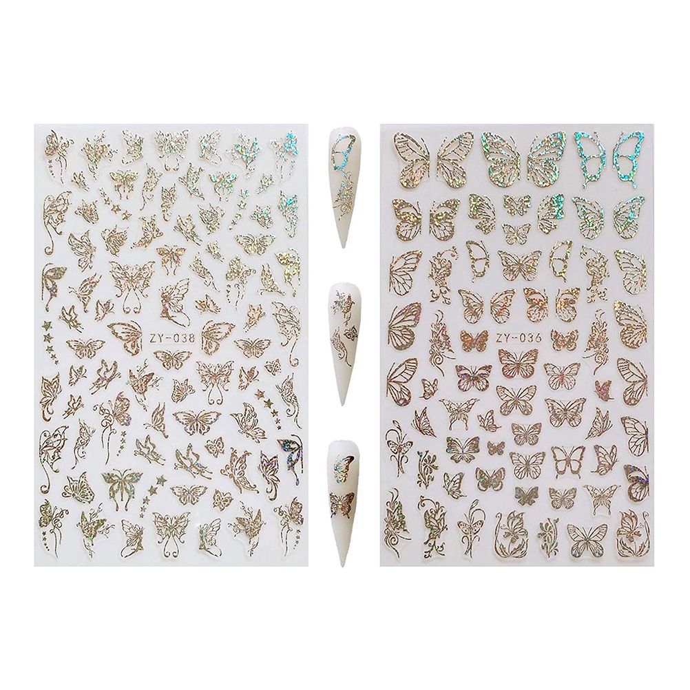 [Hàng mới về] Set 8 tờ miếng dán 3D chuyển nước trang trí móng nghệ thuật