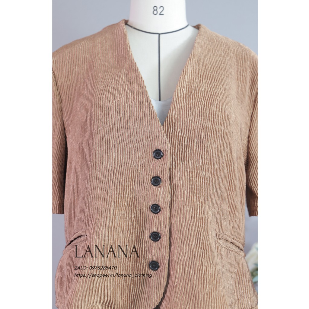 Bộ Vest Nữ Công Sở LANANA CLOTHING Lịch Sự Sang Trọng Size 50-58kg