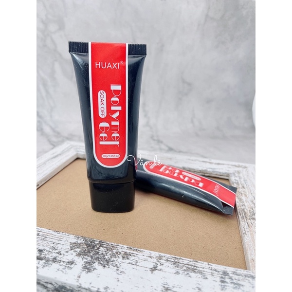 tuýp gel gôm úp đắp móng huaxi màu trong