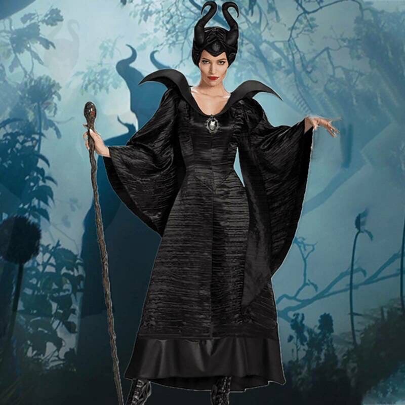 Trang phục hoá trang maleficent/ Tiên Hắc Ám kèm mũ vải có sừng