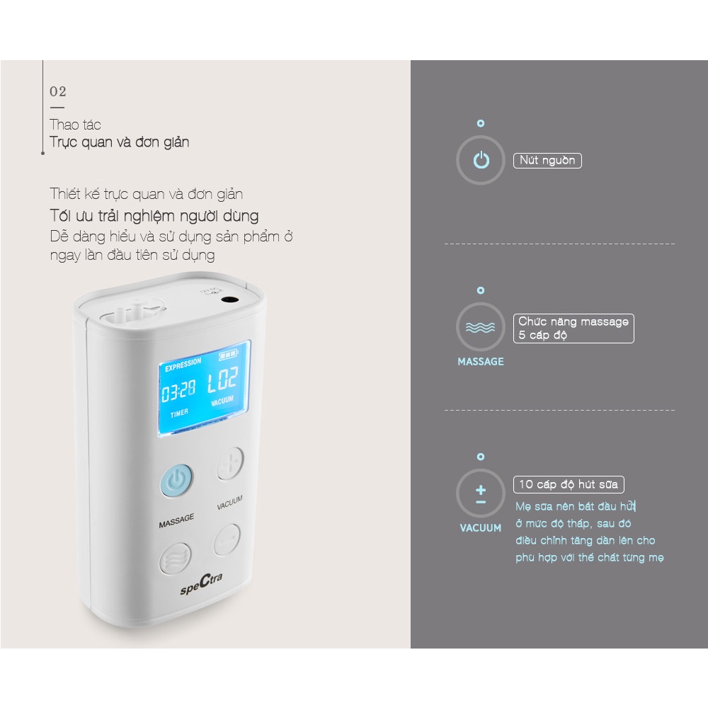 [Kèm quà][BH 24TH] Máy Hút Sữa Điện Đôi Spectra 9 Plus Hàn Quốc