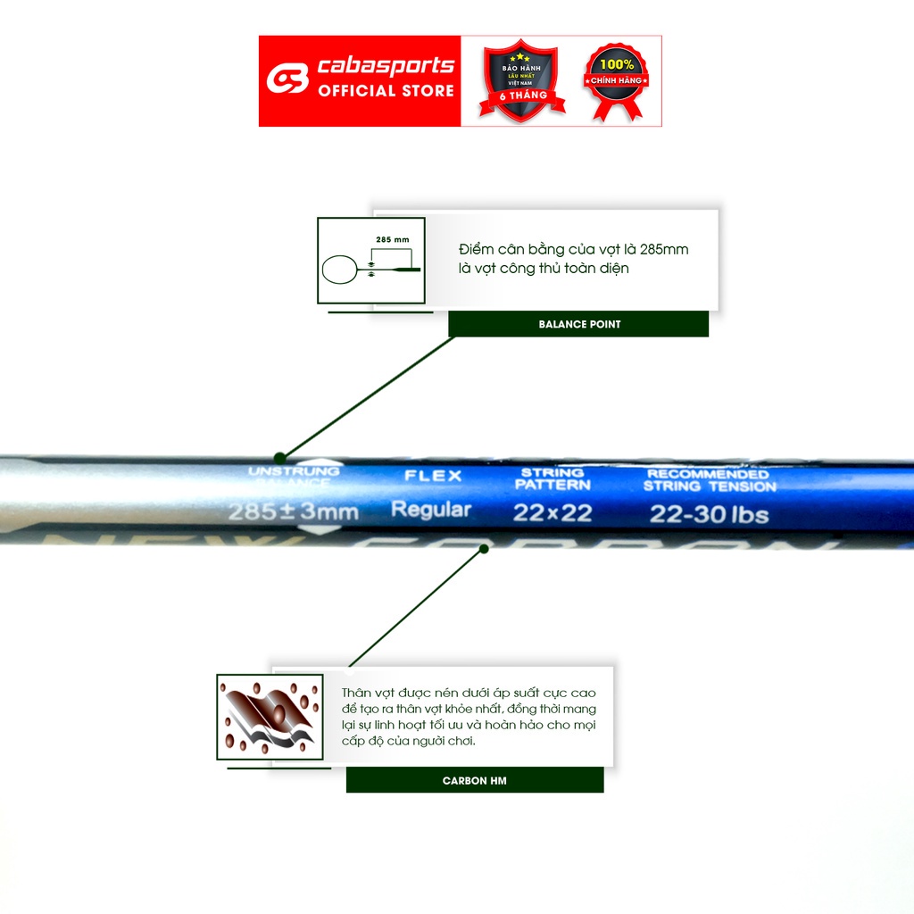 Vợt cầu lông đã đan lưới trợ lực ProKennex Impact New Carbon công thủ toàn diện đánh cầu cực thoát Bảo hành 9 tháng