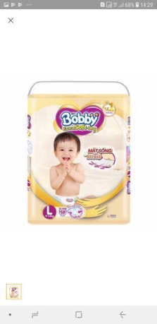 Bỉm-Tã dán Bobby Extra Soft Dry S72,M64,L58,L30 mới