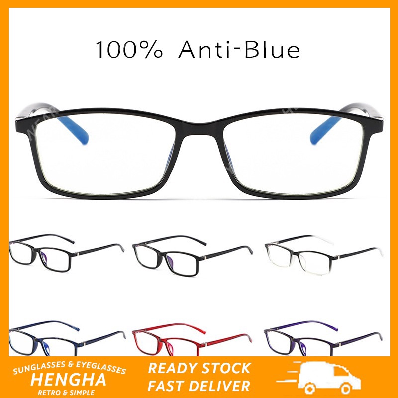 【HENGHA】COD Kính mát gọng chữ nhật chống tia cực tím dành cho cả nam và nữ