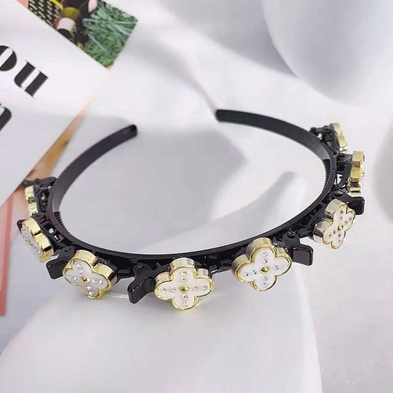 Băng đô cài tóc đính ngọc trai phong cách Hàn Quốc