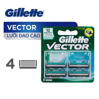 Lưỡi dao cạo râu Gillette Vector kép (4 cái)