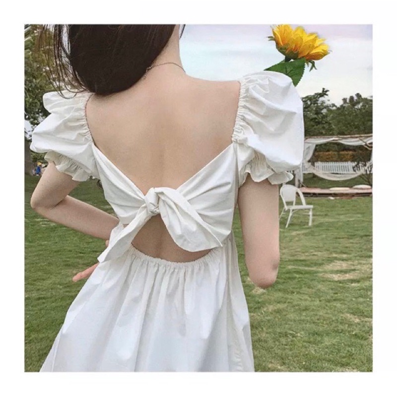 D95 ĐẦM TRẮNG TAY PHỒNG CỘT NƠ SAU