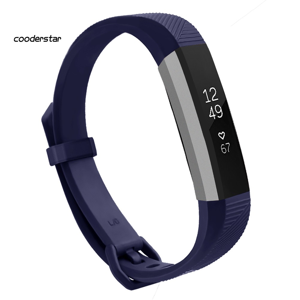 Dây Đeo Thay Thế Chất Liệu Silicon Màu Trơn Cho Fitbit Alta Hr